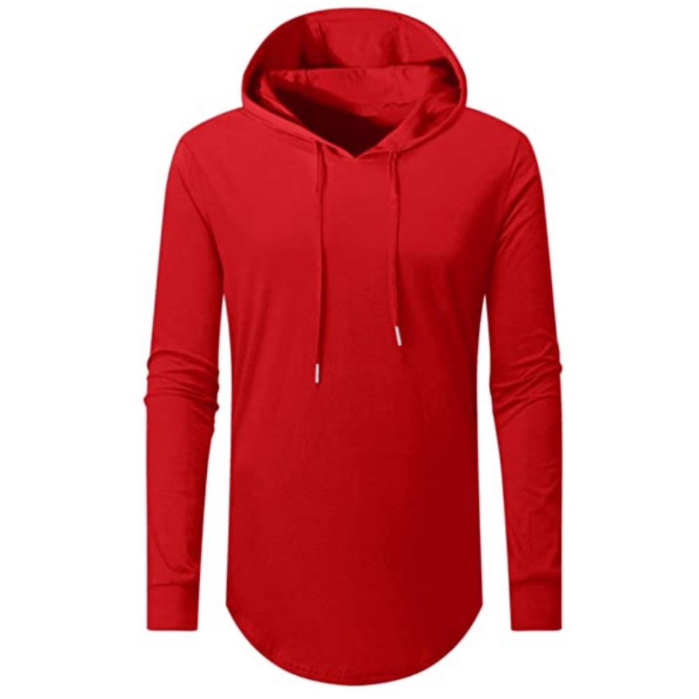 Unisex light weight cotton red hoody.